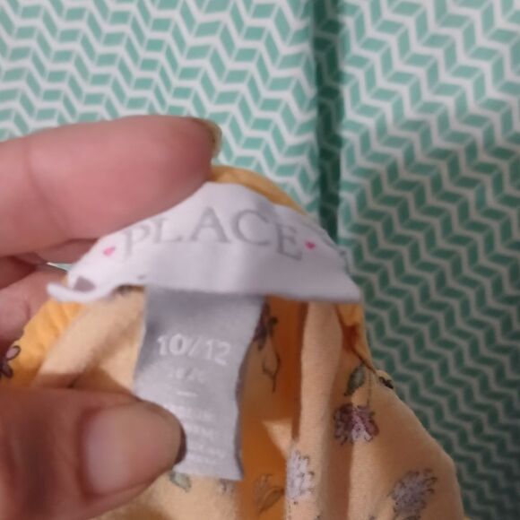 Place Yellow Floral Kids Romper - Picture 3 of 3